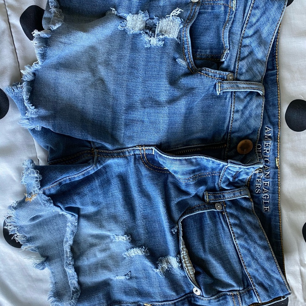 American Eagle Frayed Jean Shorts